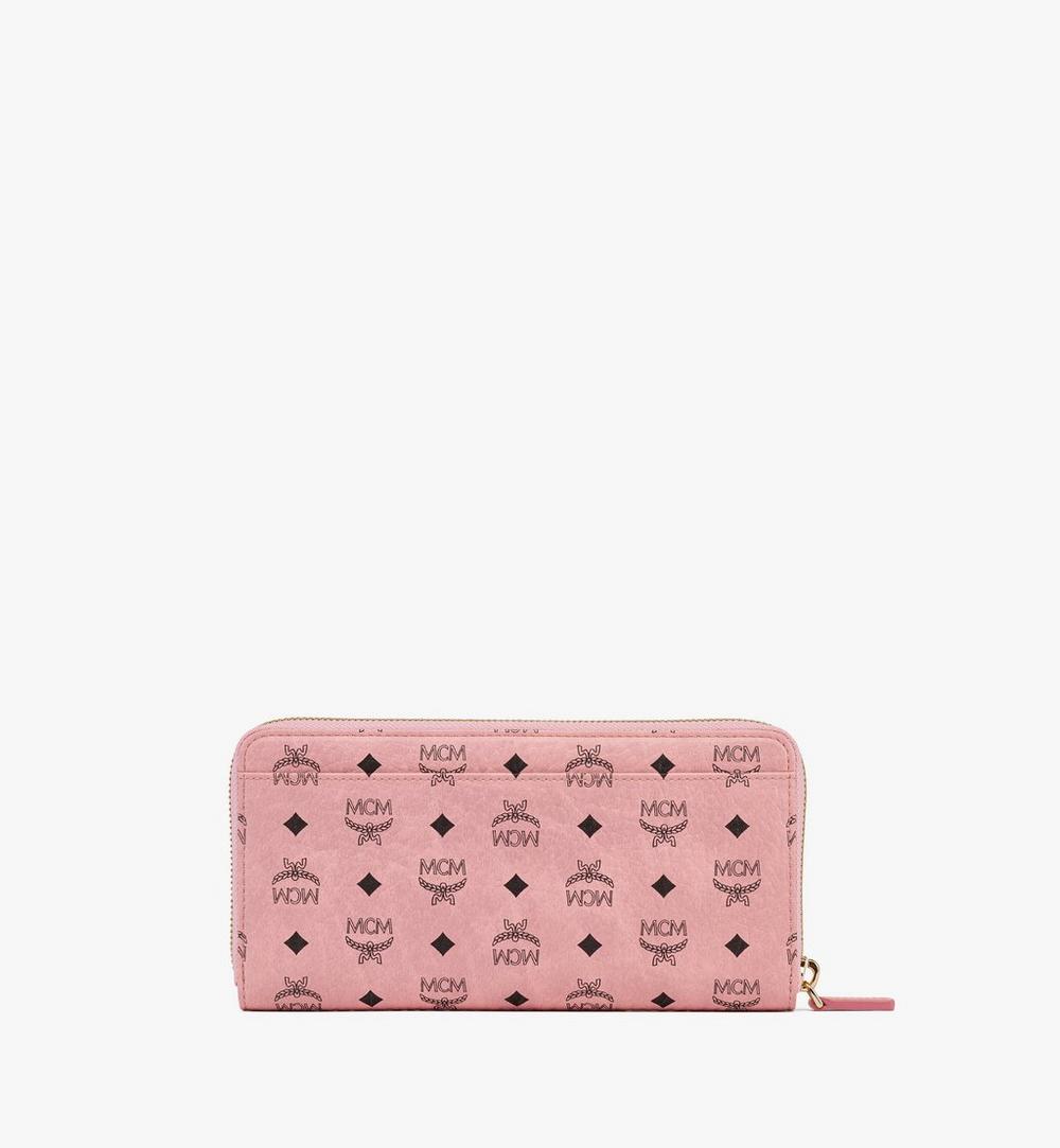 MYLFSTA01PZ001-Aren Zip Around Wallet in Visetos|SOFT PINK