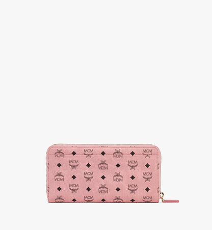 MYLFSTA01PZ001-Aren Zip Around Wallet in Visetos|SOFT PINK