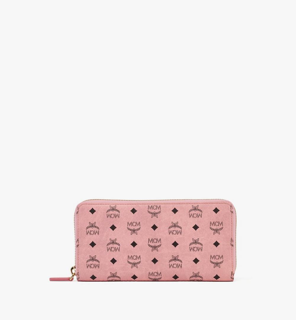 MYLFSTA01PZ001-Aren Zip Around Wallet in Visetos|SOFT PINK
