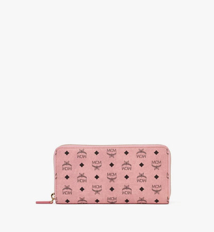 MYLFSTA01PZ001-Aren Zip Around Wallet in Visetos|SOFT PINK
