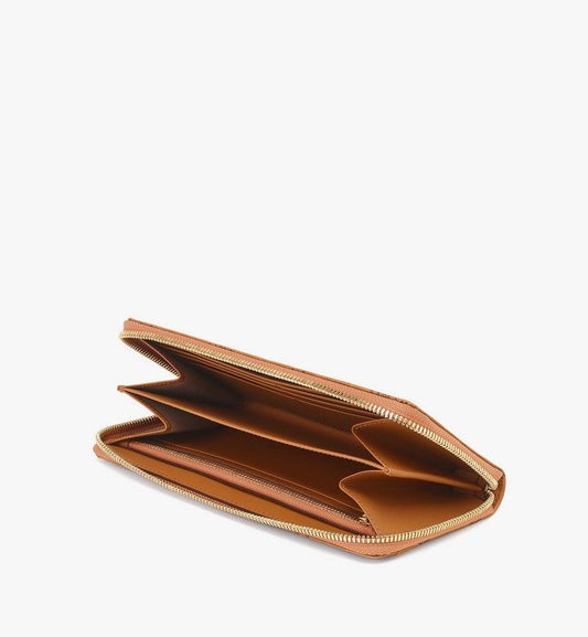 MYLFSTA01CO001-Aren Zip Around Wallet in Visetos|COGNAC