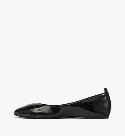 MESFSMM03BK037-Ballerina Shoes in Patent Lamb Leather|BLACK