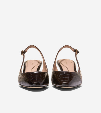 W36869:CH DK CHOCOLATE CROC PRINT LEATHER
