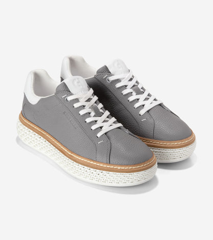 W34431:FROST GRAY TUMBLED LEATHER/WHITE