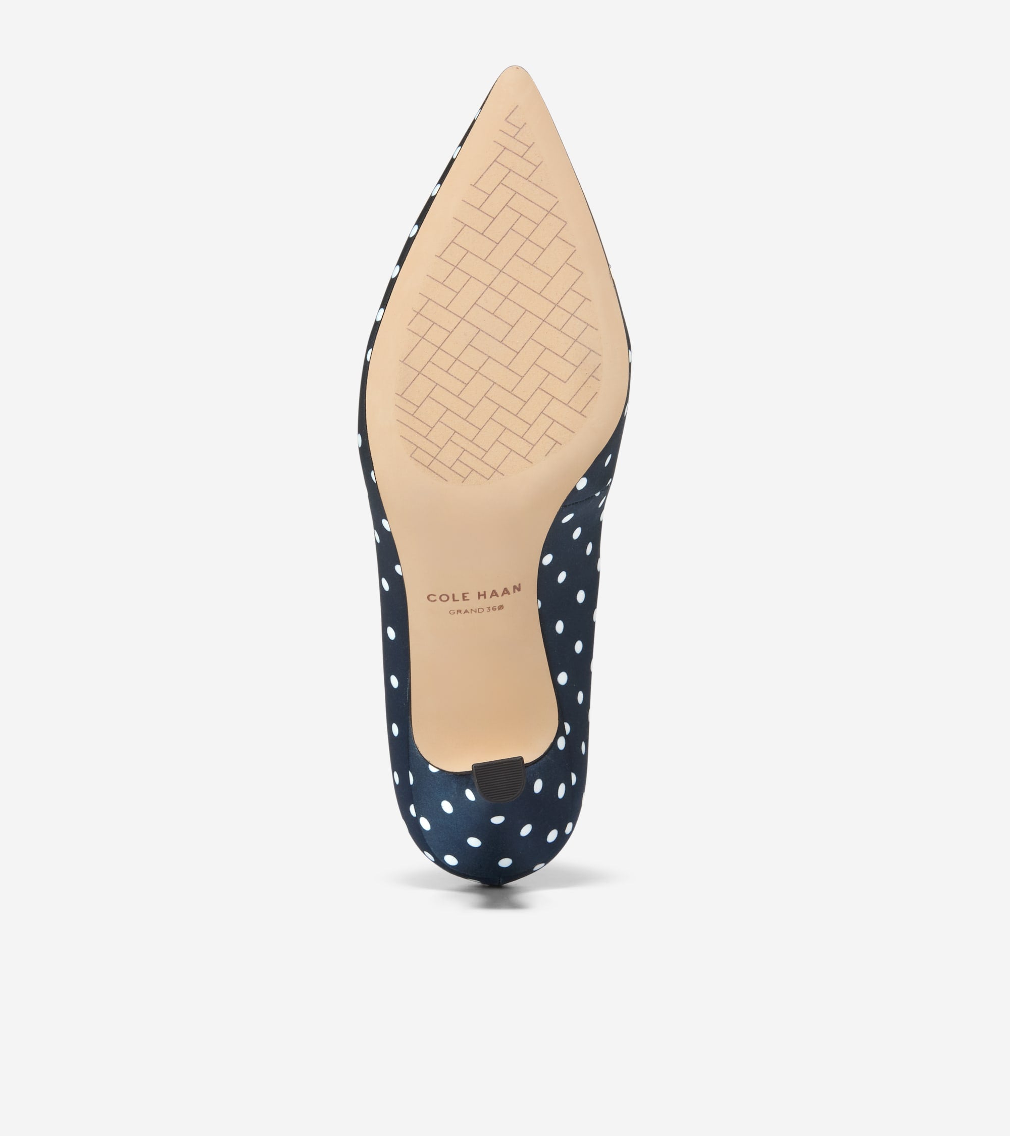 W34314:NAVY/WHITE POLKA DOT PRINT TEXTILE