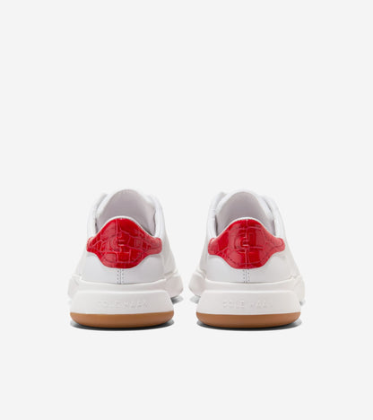 W35503:WHITE LTHR/SALSA CROC PRINT LTHR