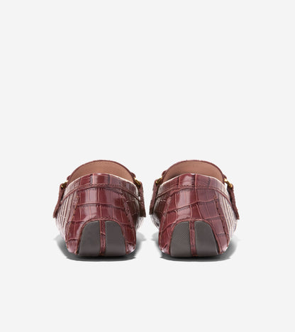 W36049:CH MAHOGANY CROC PRINT LEATHER