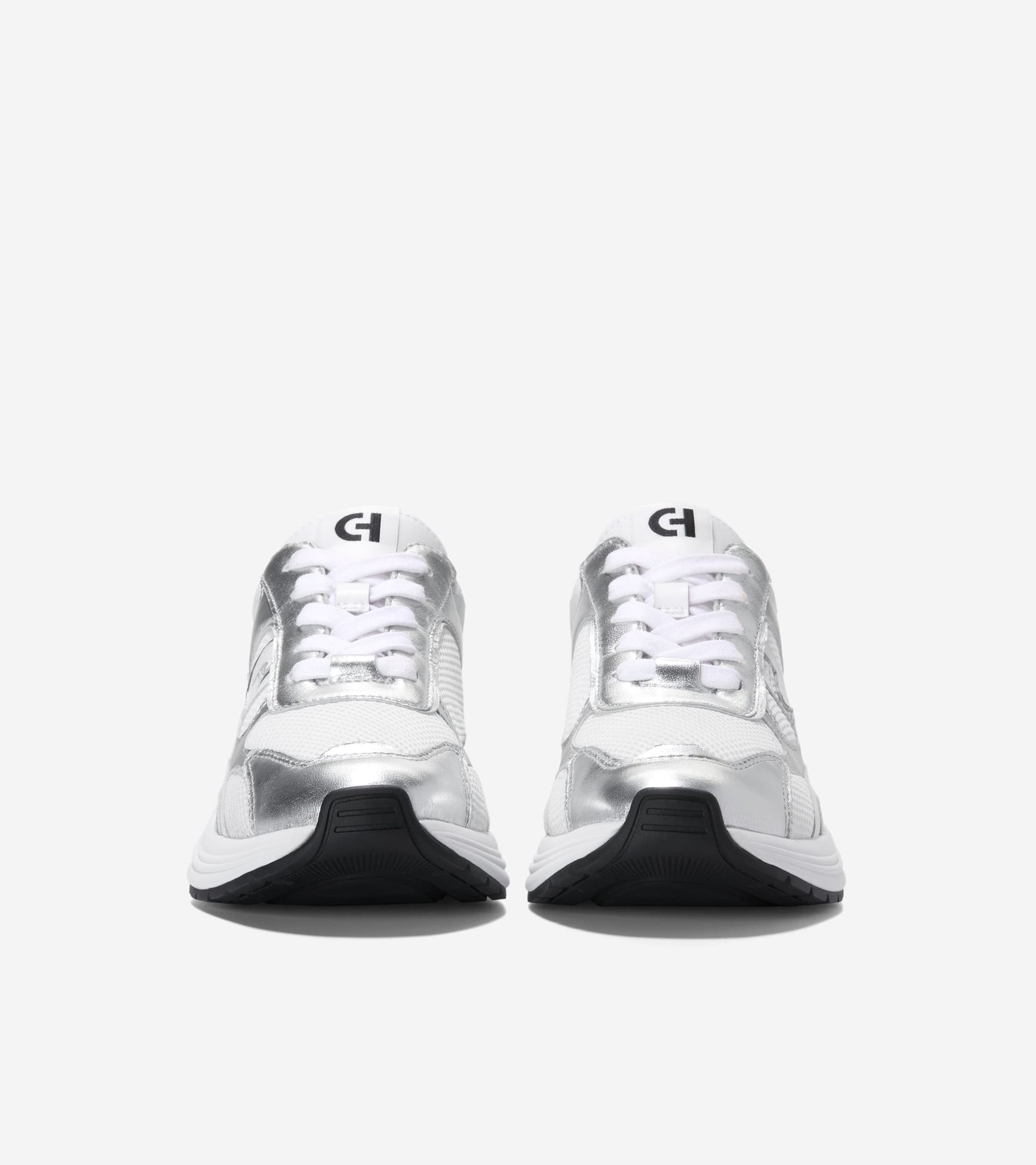 W33840:WHITE MESH/WHITE/SILVER METALLIC LTR