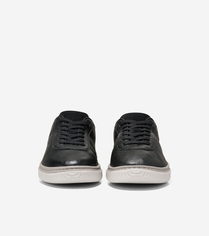 W38414:BLACK LEATHER / IVORY