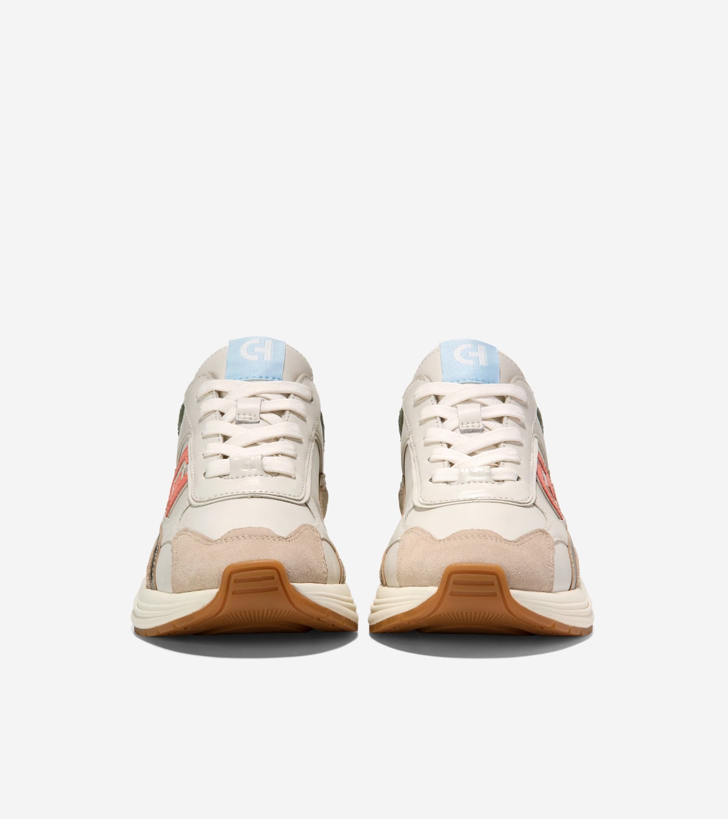 W33381:IVORY/CH OAT SUEDE/OIL GREEN SUEDE/GOLD METALLIC/IVORY-OIL GREEN