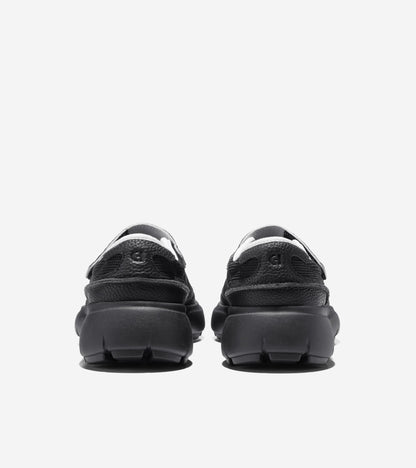 W37605:BLACK MESH / BLACK/WHITE LEATHER