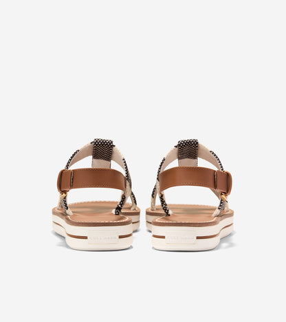 W36541:BLACK & NATURAL STRIPE CANVAS / CH BRITISH TAN LTHR