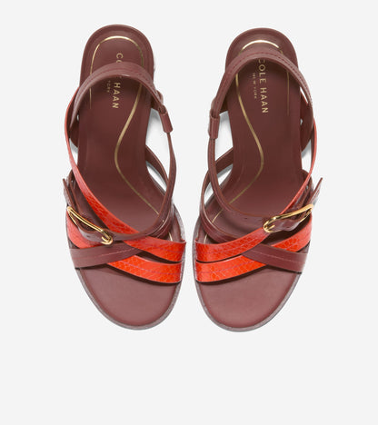W36937:CH MAHOGANY LTHR / SUMMER FIG SNAKE PRINT LTHR