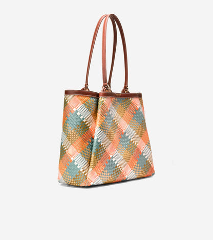 U08525:MULTI COLOR  WOVEN RAFFIA PRINT:0000