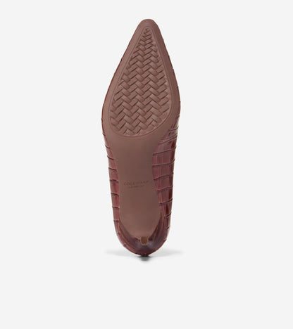 W36033:CH MAHOGANY CROC PRINT LEATHER