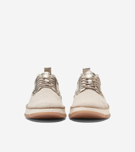 W32495:RYE AND IVORY KNIT/GOLD METALLIC/IVORY
