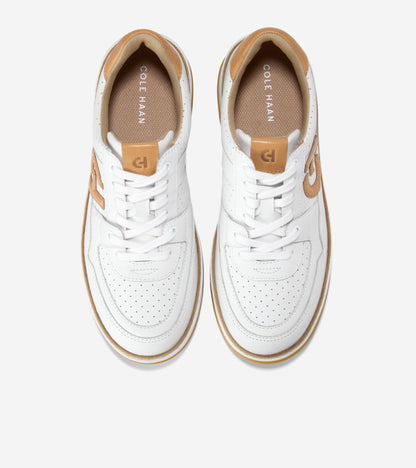 W33199:WHITE PERF LEATHER/BISCUIT/WHITE