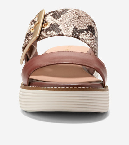 W29421:SANDOLLAR SNAKE PRINT/DK CUOIO/IVORY