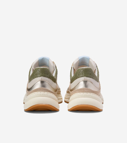 W33381:IVORY/CH OAT SUEDE/OIL GREEN SUEDE/GOLD METALLIC/IVORY-OIL GREEN