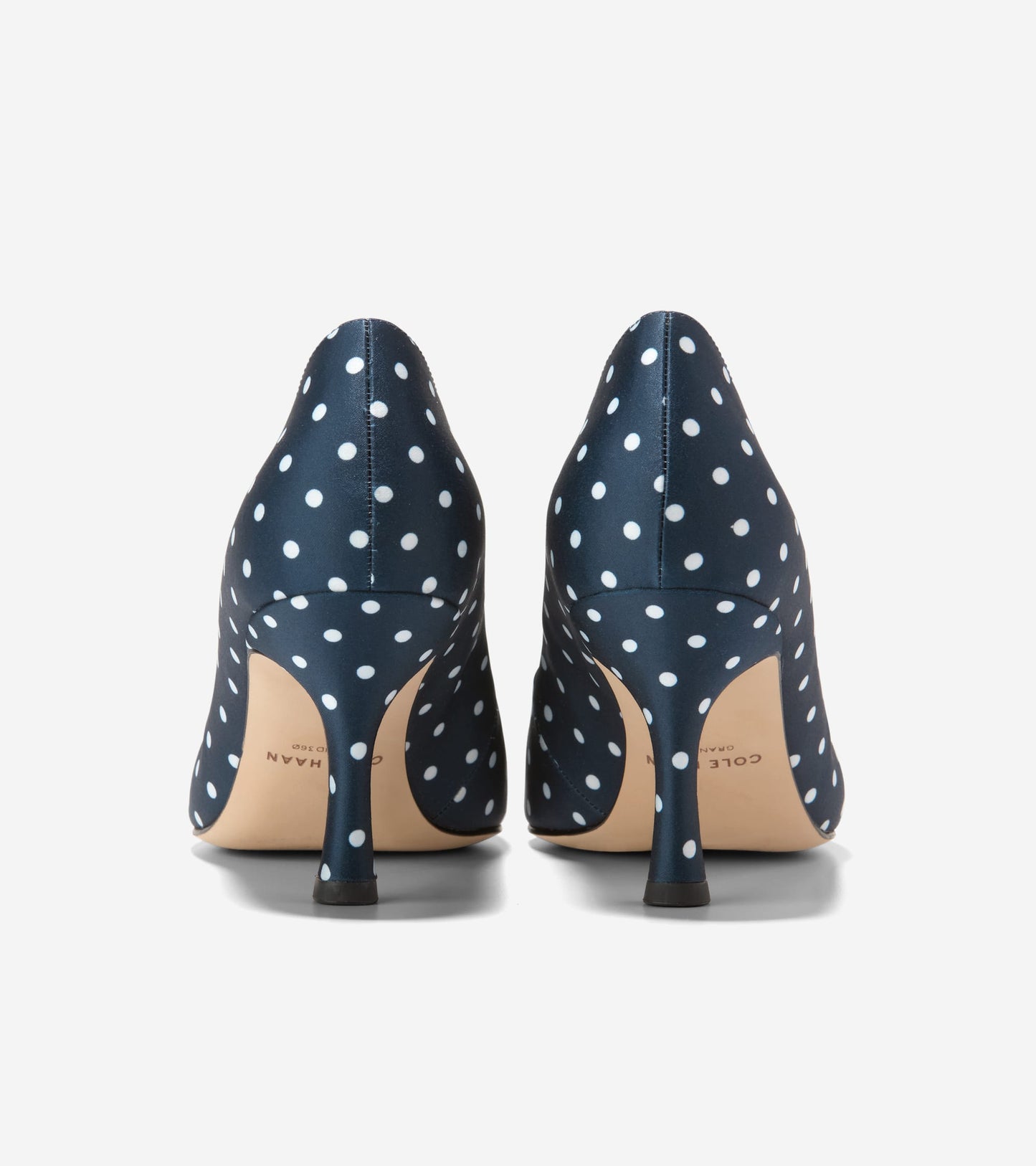 W34314:NAVY/WHITE POLKA DOT PRINT TEXTILE