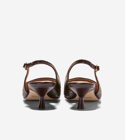 W36869:CH DK CHOCOLATE CROC PRINT LEATHER