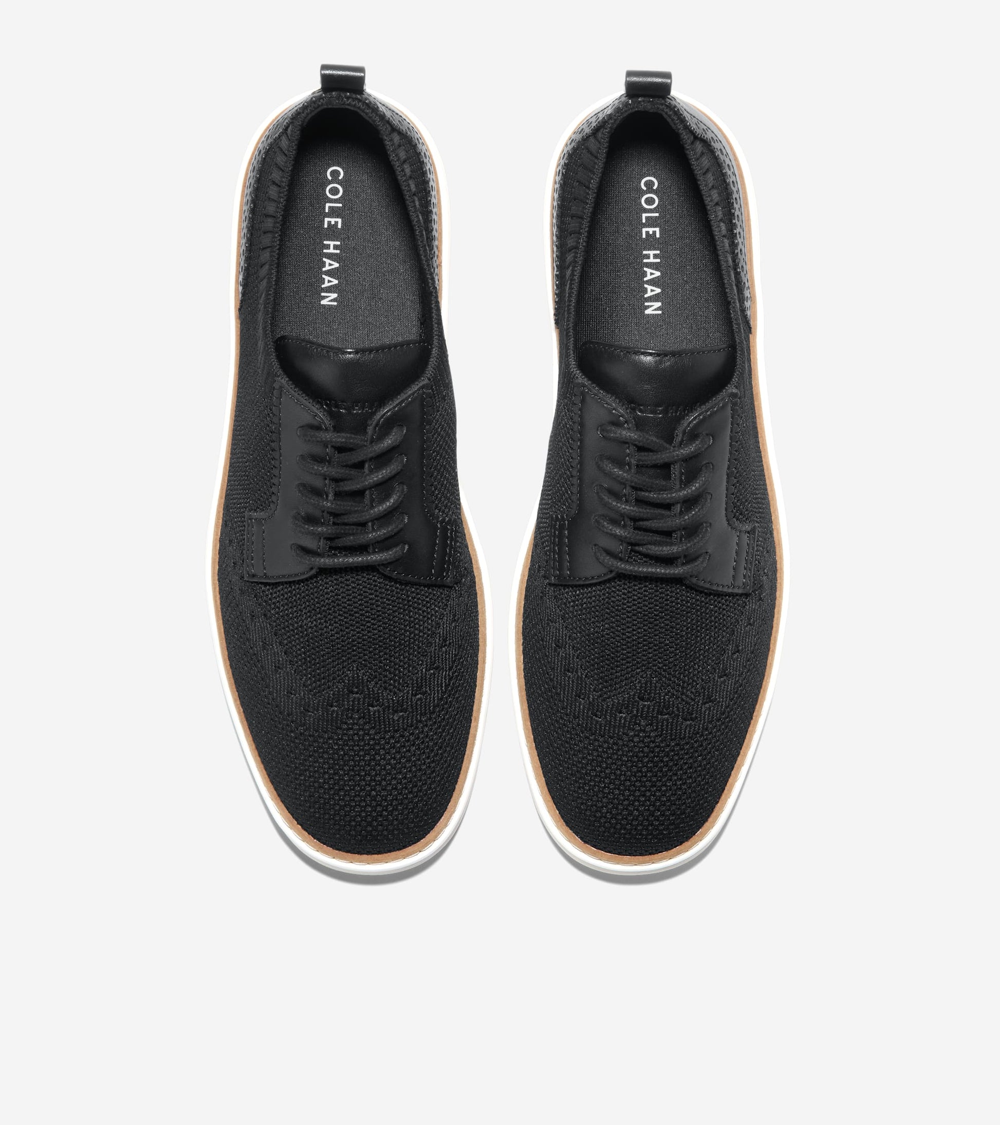 W33214:BLACK KNIT/LEATHER/IVORY