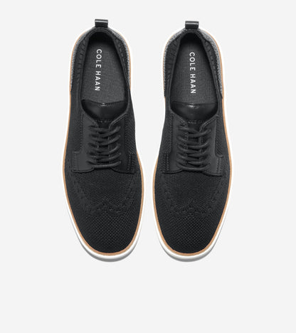 W33214:BLACK KNIT/LEATHER/IVORY