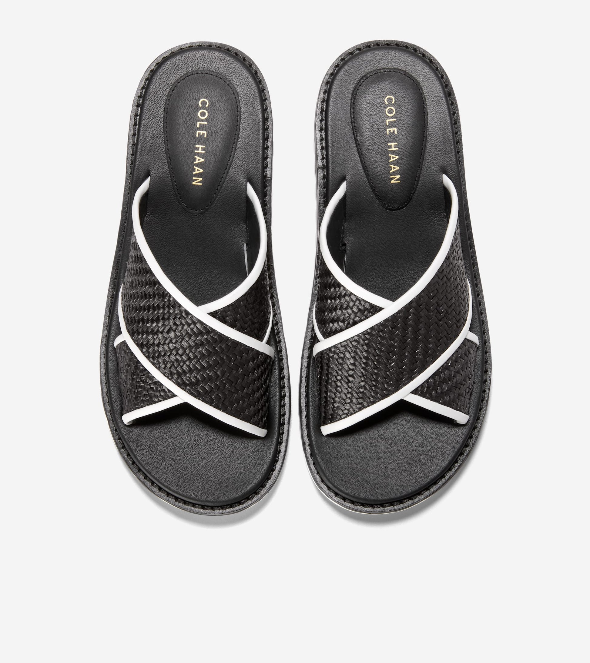 W32997:BLACK RAFFIA/WHITE/BLACK-WHITE