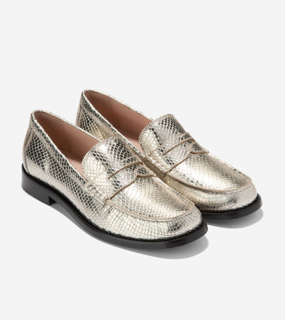 W32842:GOLD SNAKE PRT LEATHER