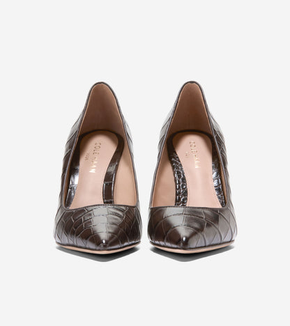 W31071:CH DK CHOCOLATE CROC PRT LTR