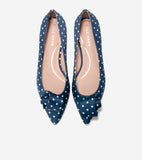 W34318:NAVY/WHITE POLKA DOT PRINT SATIN