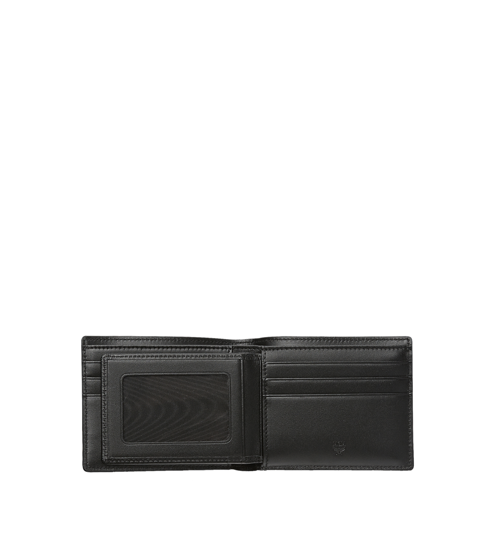 MXSAAVI02BK001-Bifold Wallet with Card Case in Visetos Original|BLACK