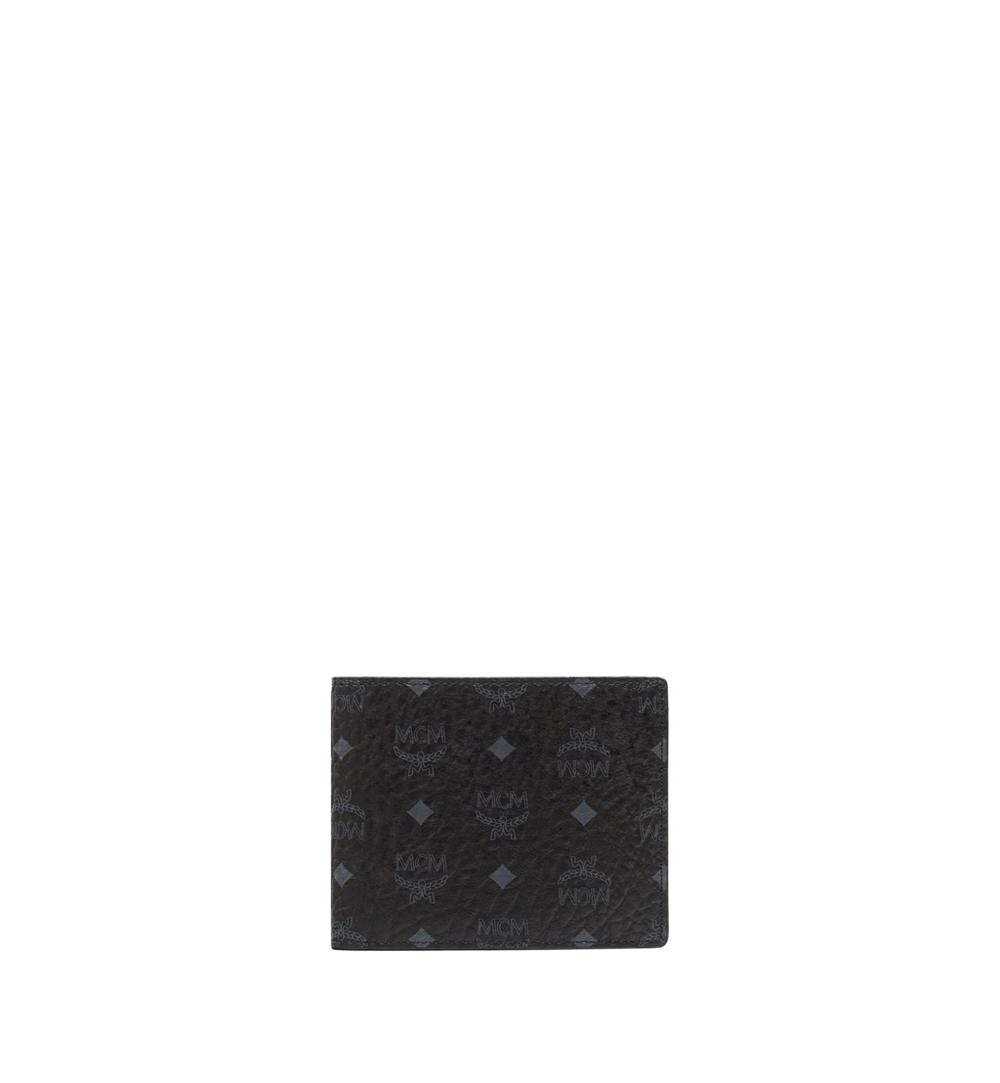 MXSAAVI02BK001-Bifold Wallet with Card Case in Visetos Original|BLACK