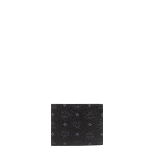 MXSAAVI02BK001-Bifold Wallet with Card Case in Visetos Original|BLACK