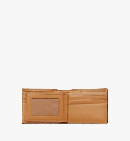 MXSAAVI02CO001-Bifold Wallet with Card Case in Visetos Original|COGNAC
