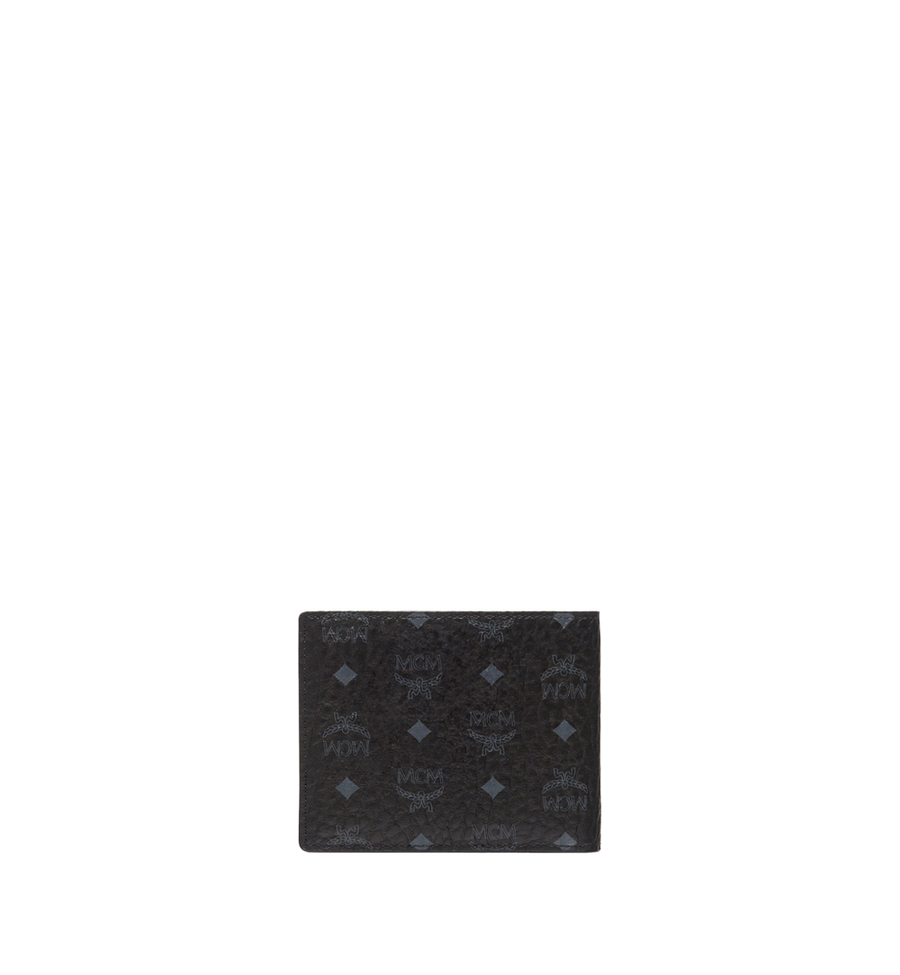 MXSAAVI02BK001-Bifold Wallet with Card Case in Visetos Original|BLACK