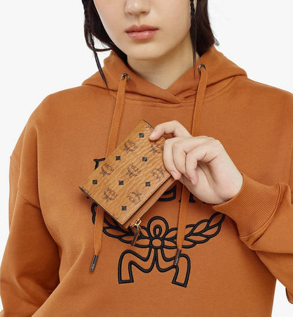 MXSBSVI01CO001-Bifold Zip Card Wallet in Visetos Original|COGNAC