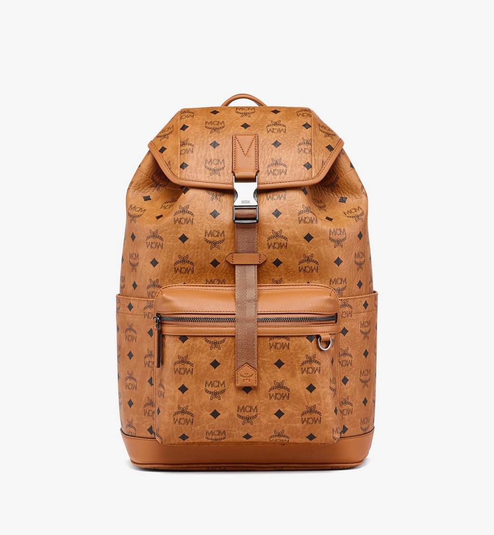 MMKFSBG01CO001-Brandenburg Backpack in Visetos|COGNAC