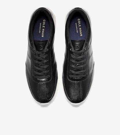 ColeHaan-Grand Crosscourt Running Sneaker-c28253-Black Burnished Leather
