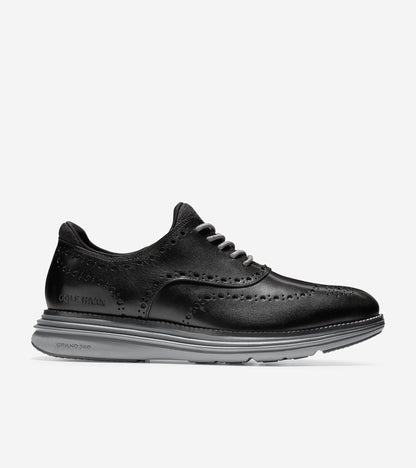 ColeHaan-ØriginalGrand Ultra Wingtip Oxford-c32064-Black Leather-Quiet Shade