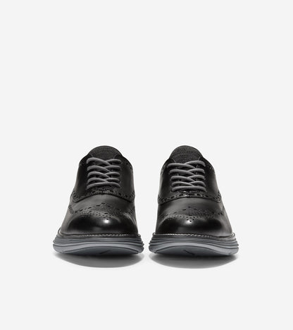 ColeHaan-ØriginalGrand Ultra Wingtip Oxford-c32064-Black Leather-Quiet Shade