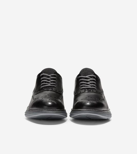 ColeHaan-ØriginalGrand Ultra Wingtip Oxford-c32064-Black Leather-Quiet Shade