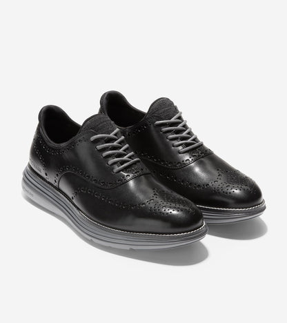 ColeHaan-ØriginalGrand Ultra Wingtip Oxford-c32064-Black Leather-Quiet Shade