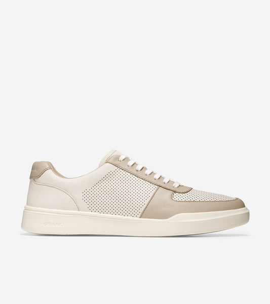 c35308-Grand Crosscourt Modern Tennis Sneaker-Birch-Mortar Perforated Leather