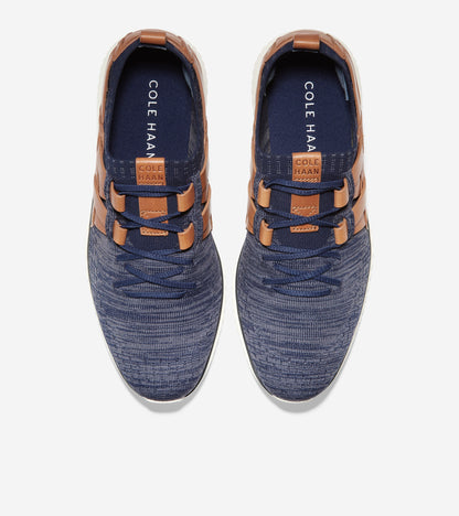 c35723-GrandMøtion Woven Sneaker-Marine Blue Stitchlite™-British Tan