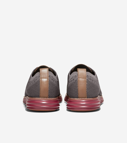 c35980-Men's ØriginalGrand Wingtip Oxford-Dark Pavement Stitchlite™-Red