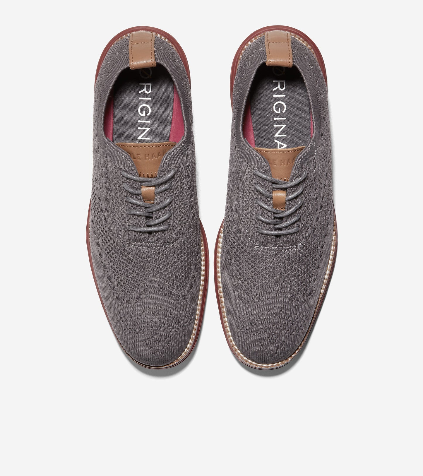 c35980-Men's ØriginalGrand Wingtip Oxford-Dark Pavement Stitchlite™-Red