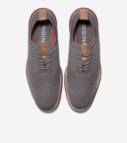 c35980-Men's ØriginalGrand Wingtip Oxford-Dark Pavement Stitchlite™-Red