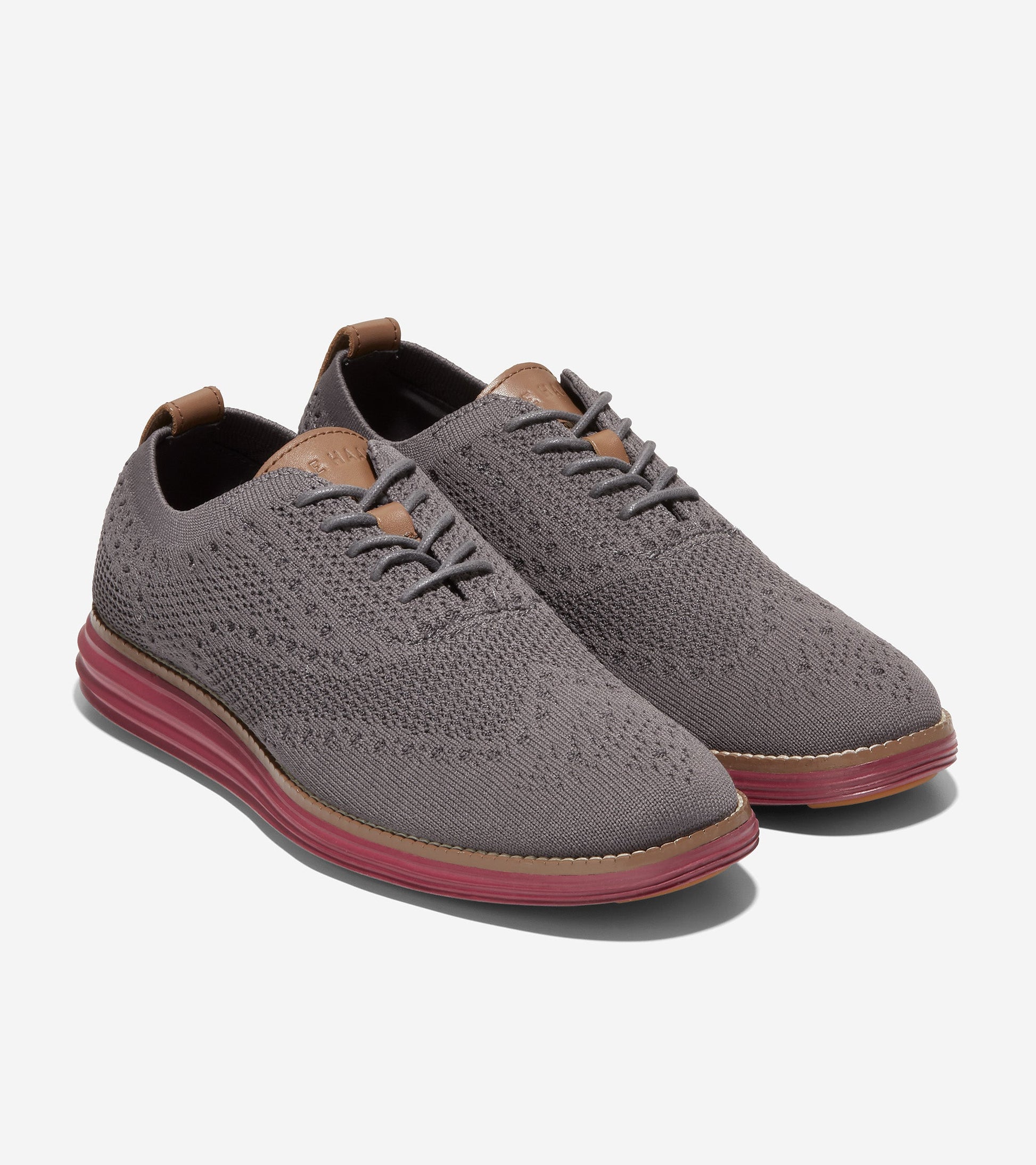 c35980-Men's ØriginalGrand Wingtip Oxford-Dark Pavement Stitchlite™-Red