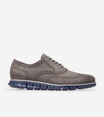 C36195-Men's ZERØGRAND Wingtip Oxford-Eiffel Tower-Navy Blazer